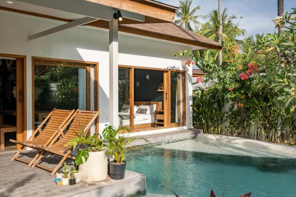 Designer New 3Bdr - Lush Garden+Pool Villa Gili Trawangan Buitenkant foto