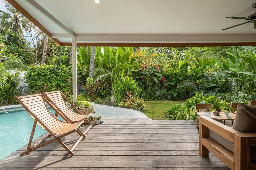 Designer New 3Bdr - Lush Garden+Pool Villa Gili Trawangan Buitenkant foto